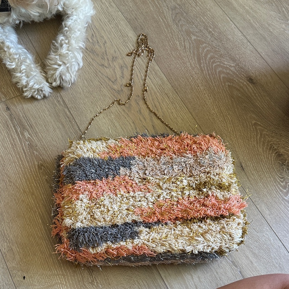 Cleobella Multicolor Textured Clutch